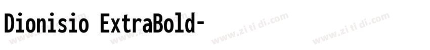 Dionisio ExtraBold字体转换